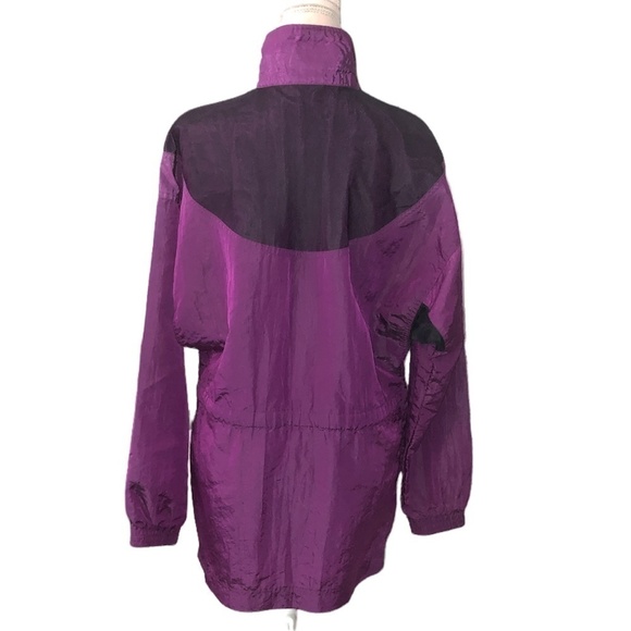 VINTAGE AVIA Windbreaker Jacket Women's Oversized Small Purple Long Lightweight - Picture 2 of 11